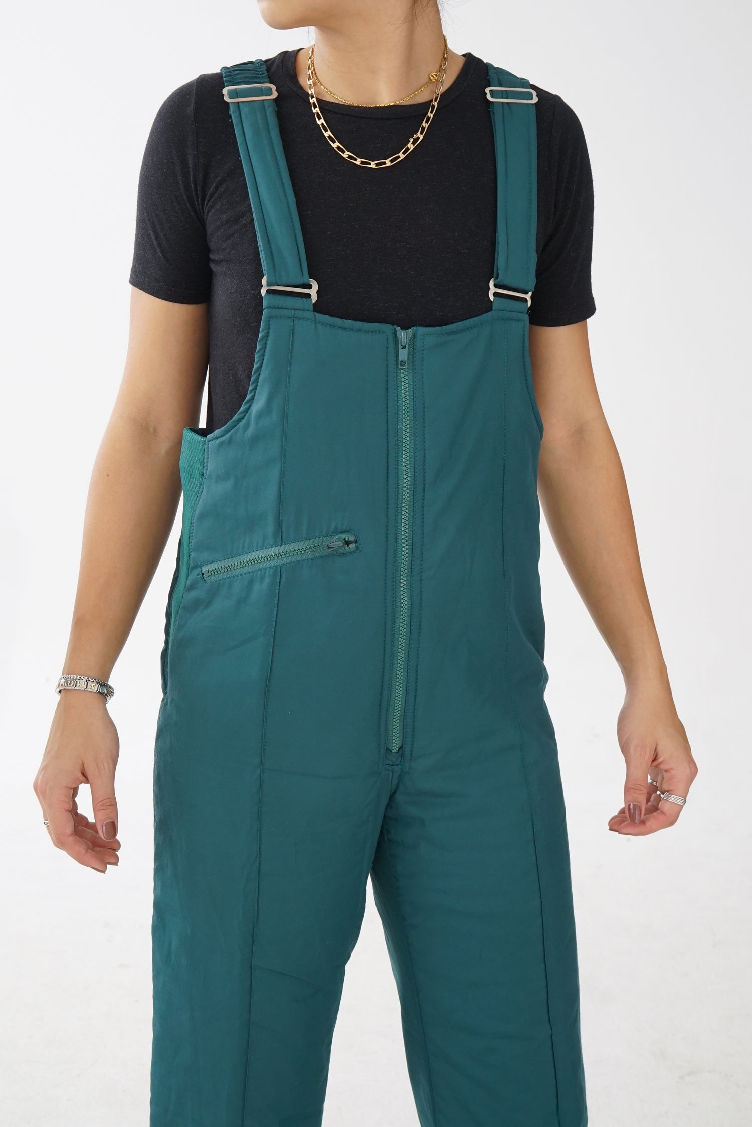 Salopette de neige Alpine vert forêt unisexe taille 40 (S-M)
