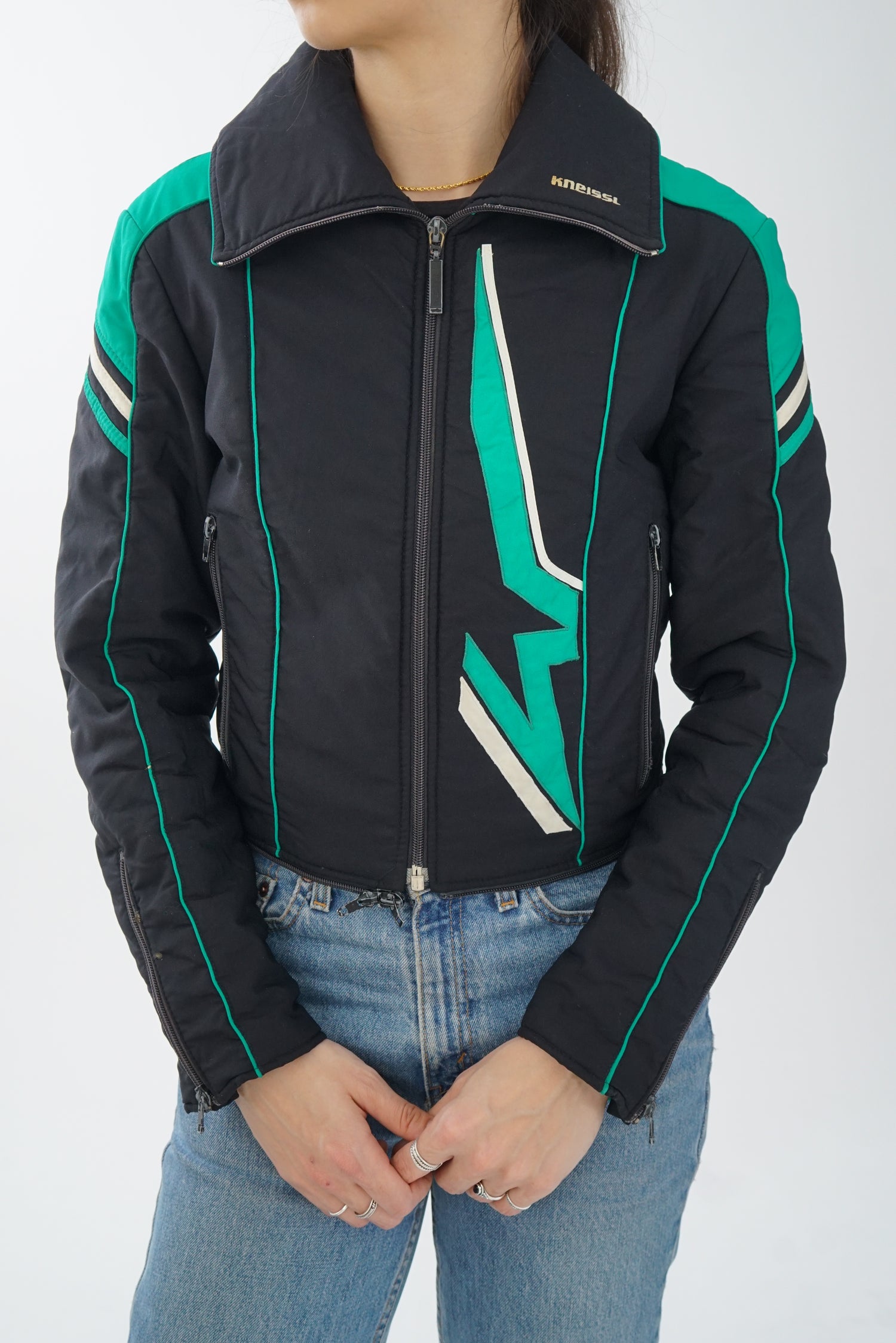 Manteau biker vintage Kneissl pour femme taille S (44)