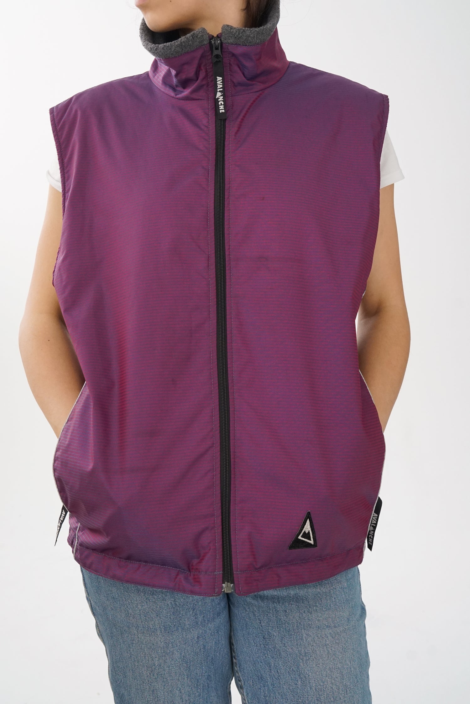 Veste sans manche de ski Avalanche magenta unisex taille M