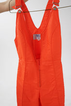 Charger l&#39;image dans la galerie, Ensemble de ski deux pièces rétro Ditrani en duvet orange pour femme  XXS
