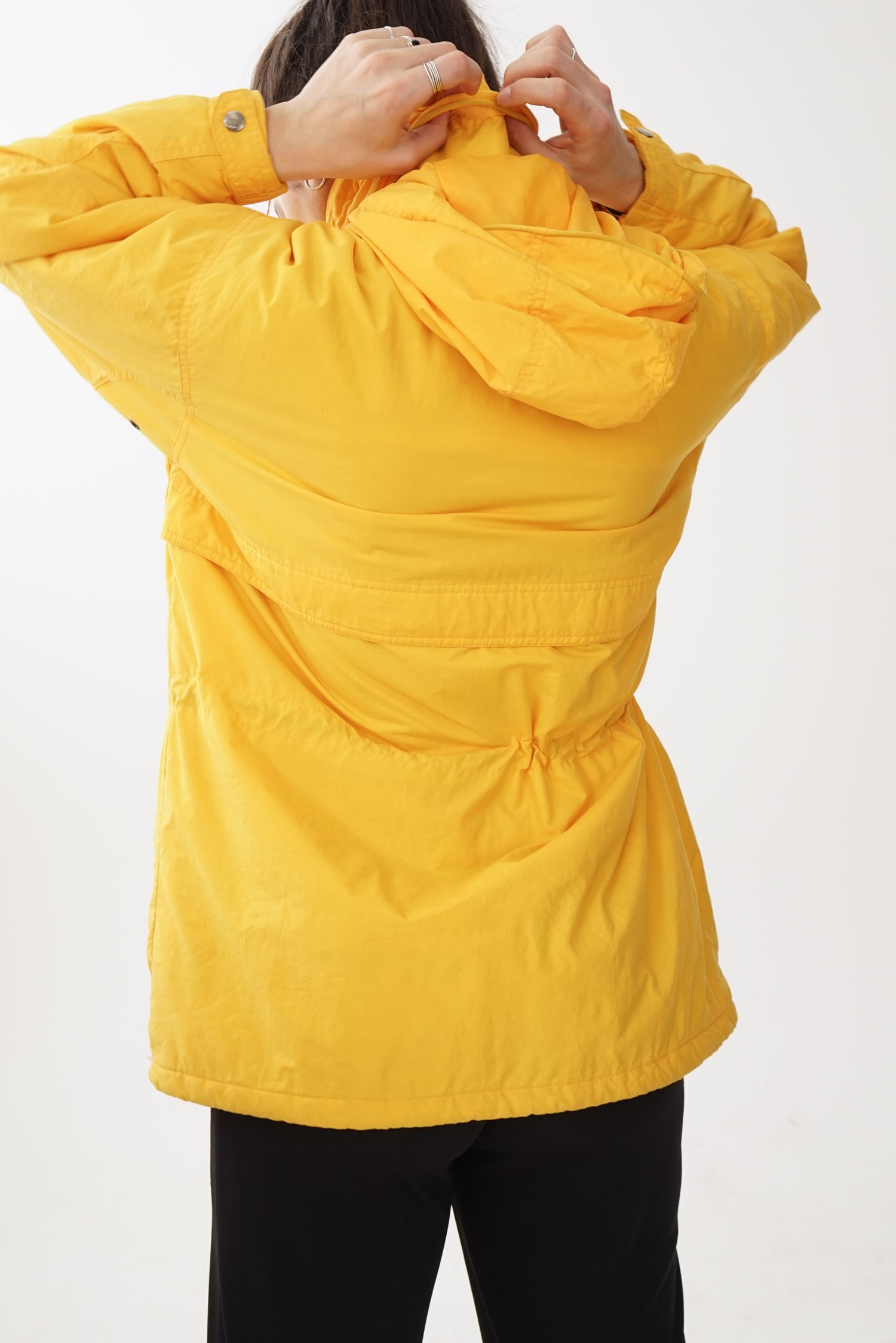 Manteau rétro léger Spirito Italia jaune pour femme taille S