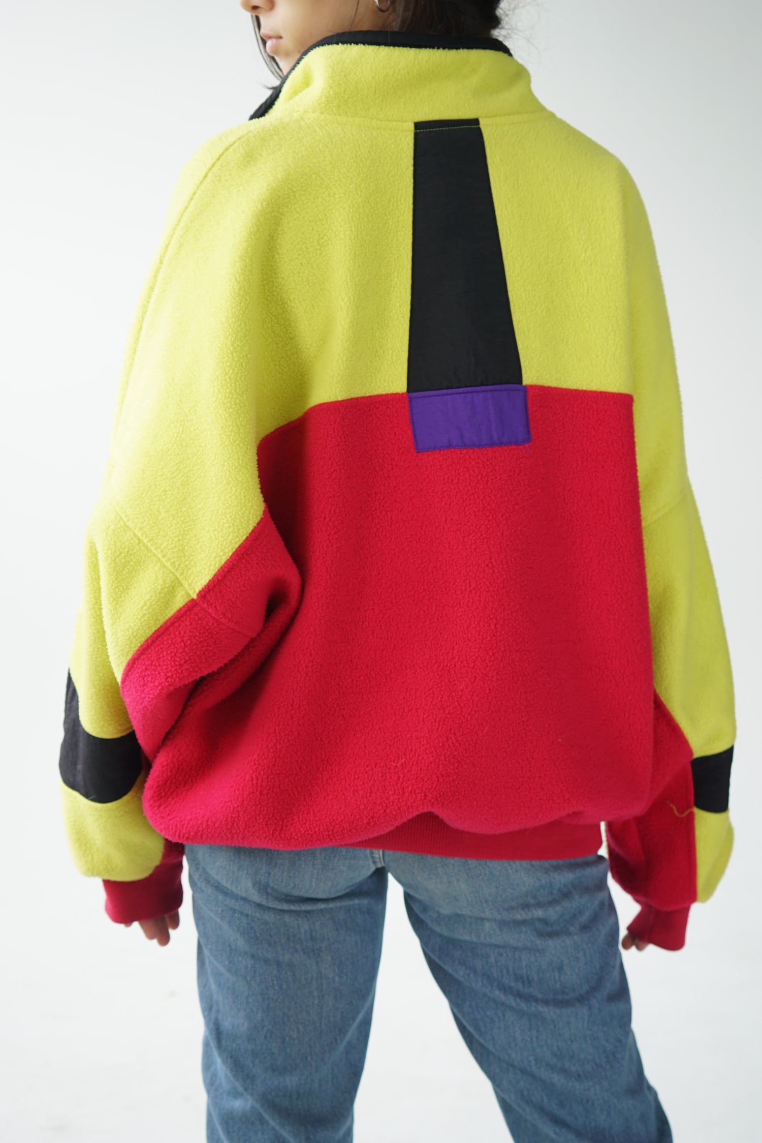 Polar Vuarnet rose et vert fluo 80s L-XL