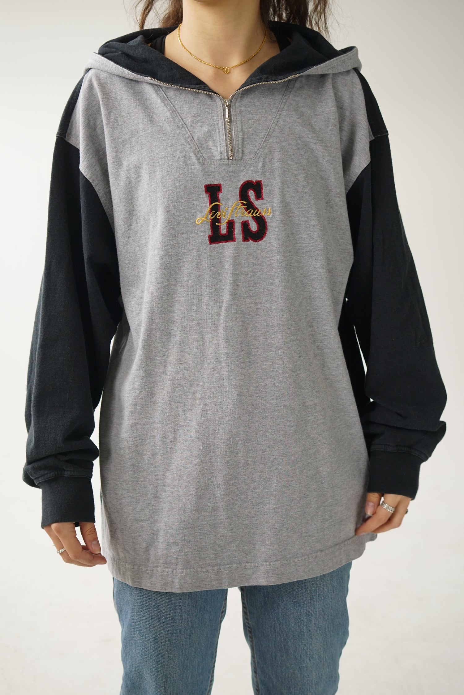 Levis shirt with half zip for men L