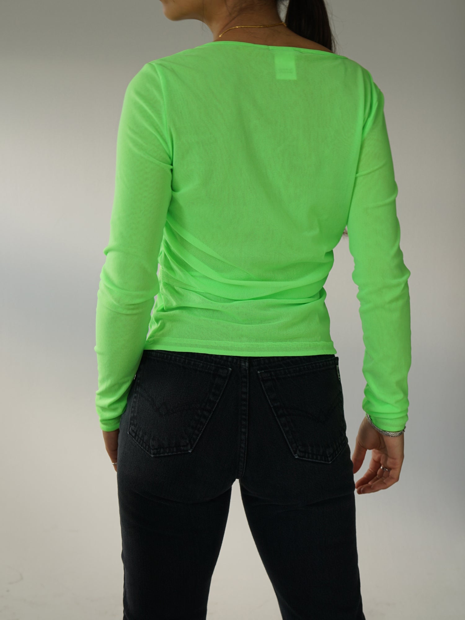 Haut 90s mesh parasuco vert fluo