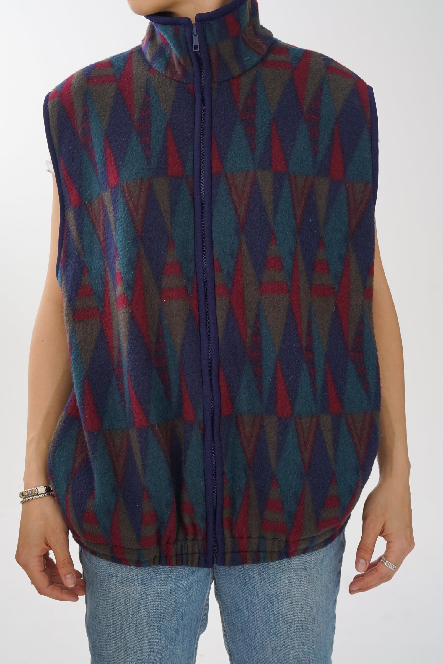 Polar sans manche à motifs unisex taille L