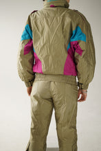 Load image into Gallery viewer, 80 retro two piece Couloir ski suit, metallic snow suit size 8
