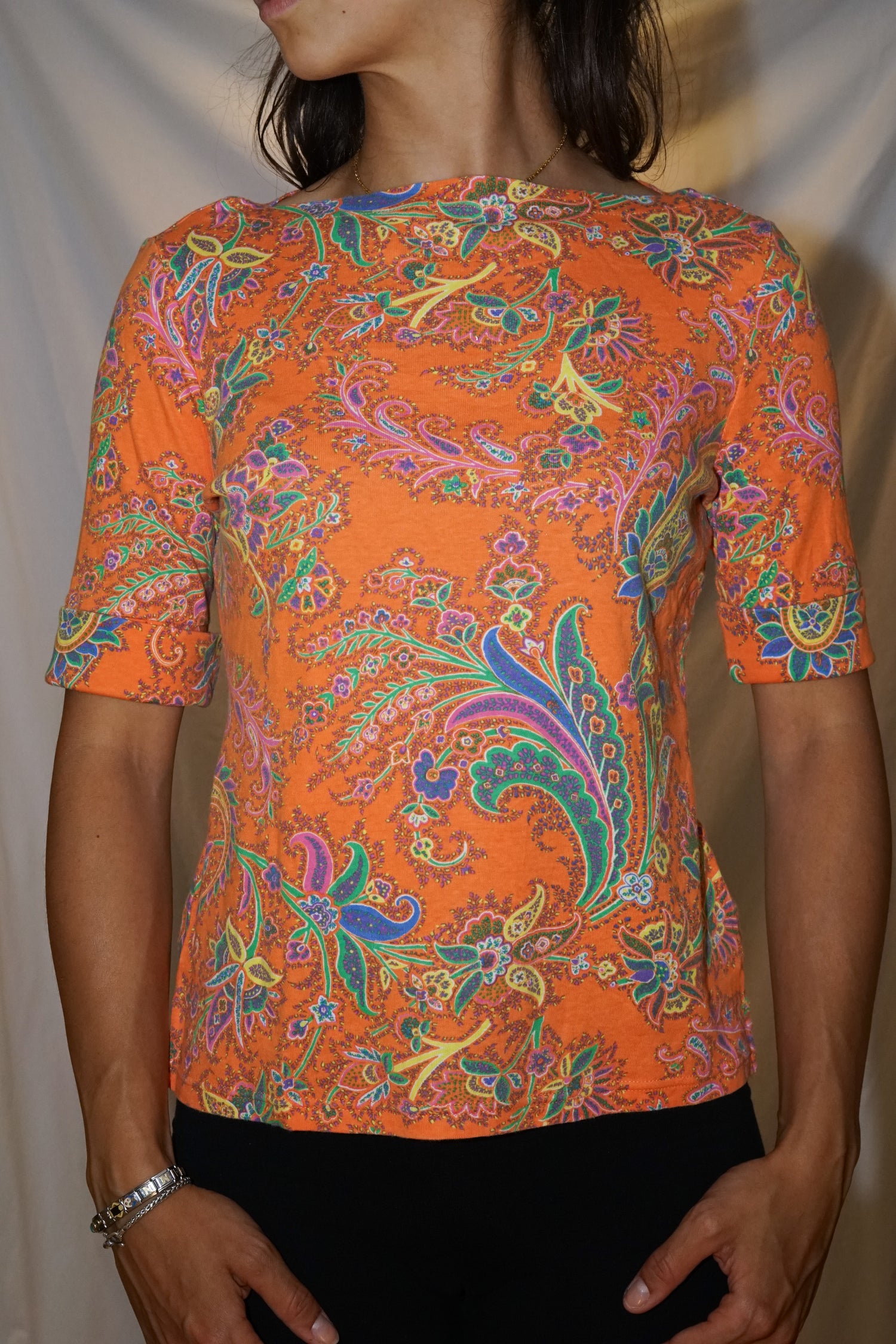Chandail paisley Lauren by Ralph Lauren taille M