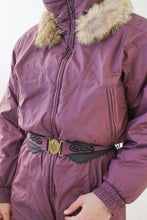 Charger l&#39;image dans la galerie, Ski suit CB Sport magenta avec fourrure pour femme taille 8 (S)
