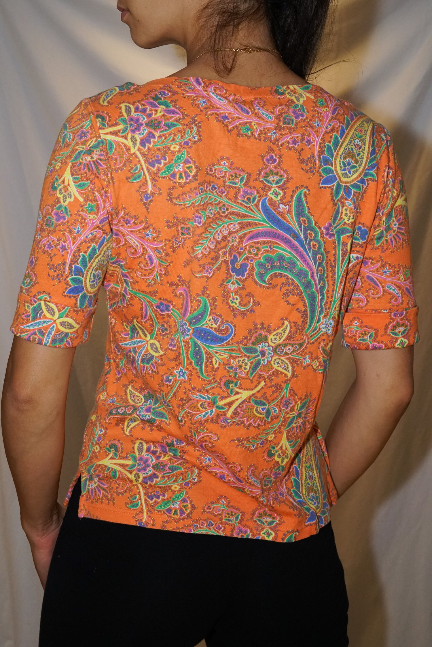 Chandail paisley Lauren by Ralph Lauren taille M