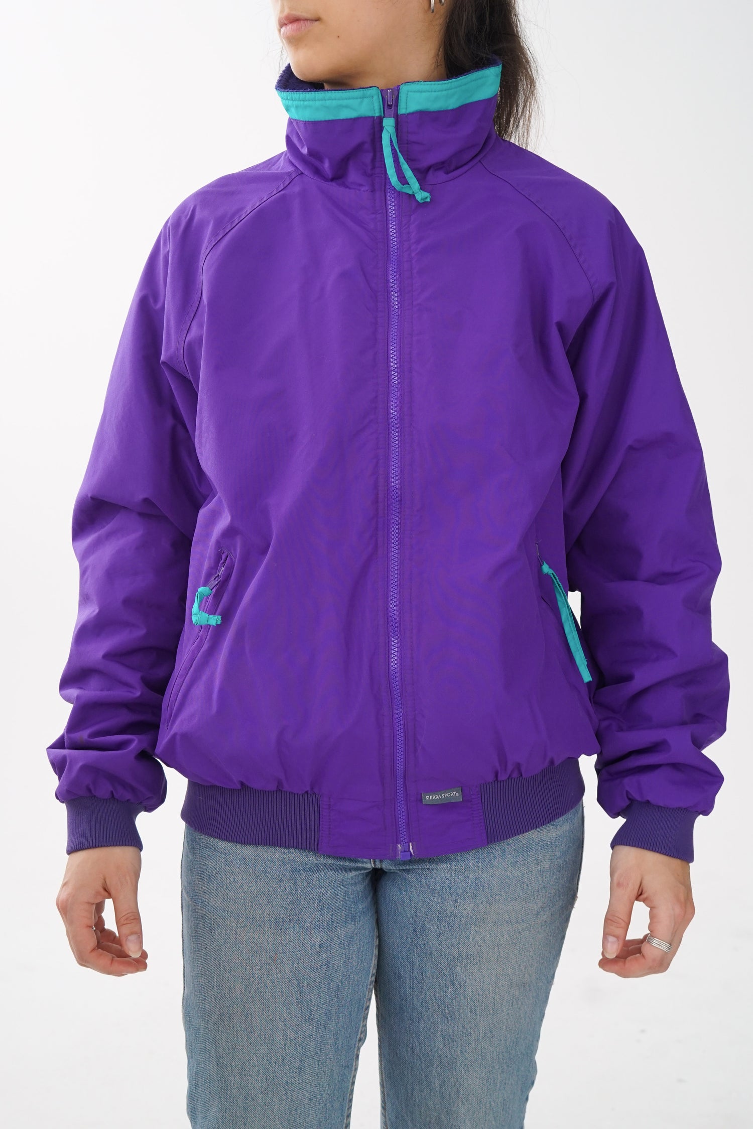 Manteau imperméable intérieur polar Sierra Sport mauve pour femme taille L