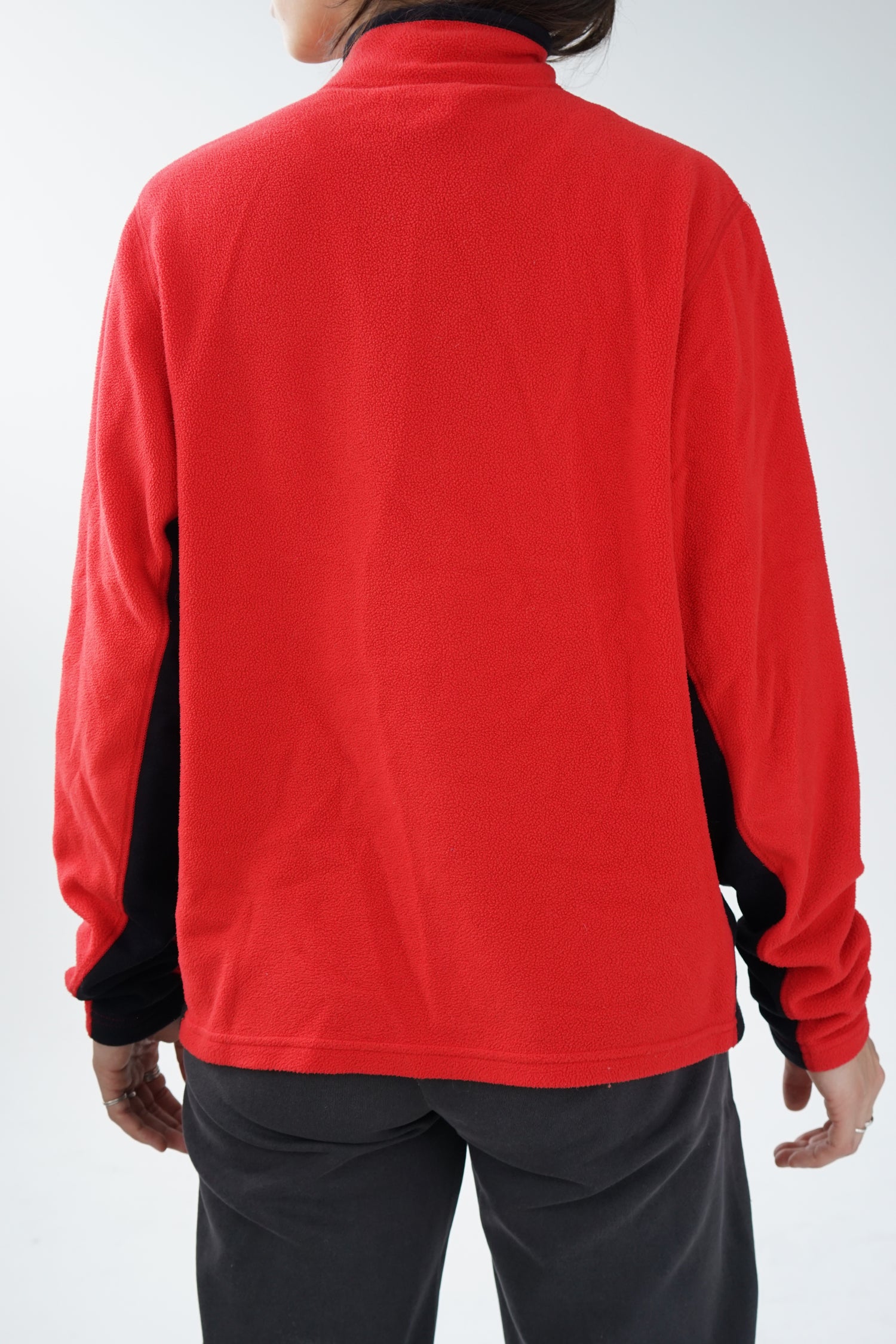 North Face close-fitting red fleece for men size M