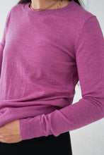 Charger l&#39;image dans la galerie, Chandail en laine mérinos mauve/rose doux Gap pour femme taille S
