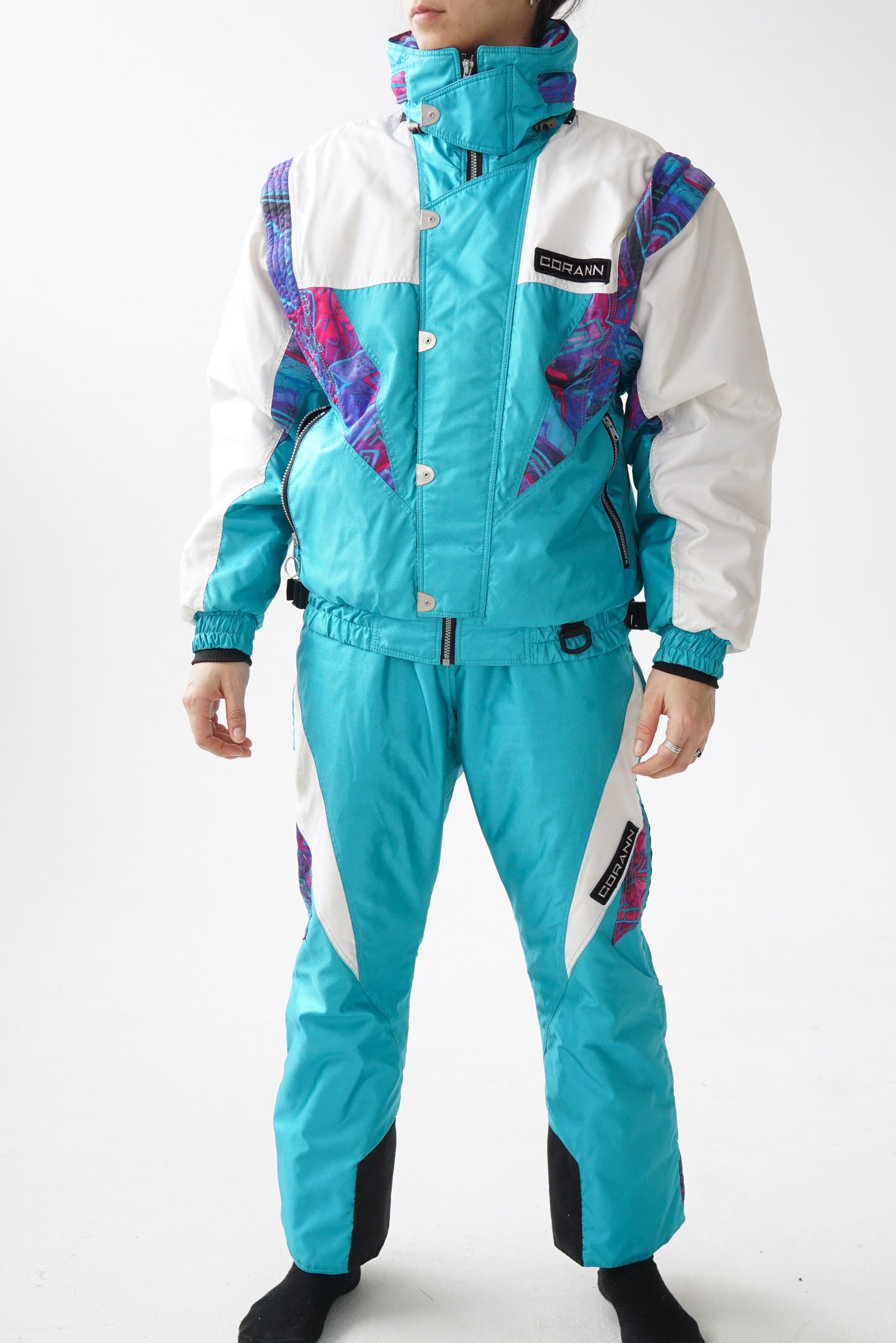 Habit de ski 3 en 1 rétro Celtech pour femme taille L (homme M)