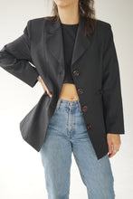 Load image into Gallery viewer, Cute black jacket with shoulder pad
