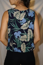 Load image into Gallery viewer, Camisole style hawaïen bleu marin taille M-L
