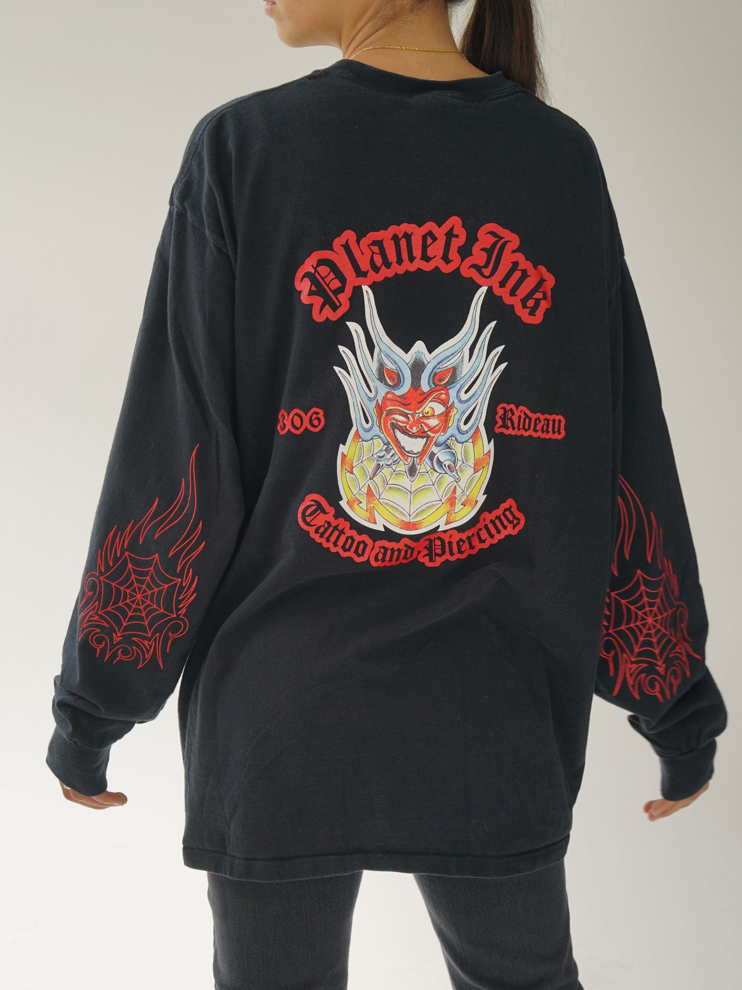 Black crewneck Tattoos for life