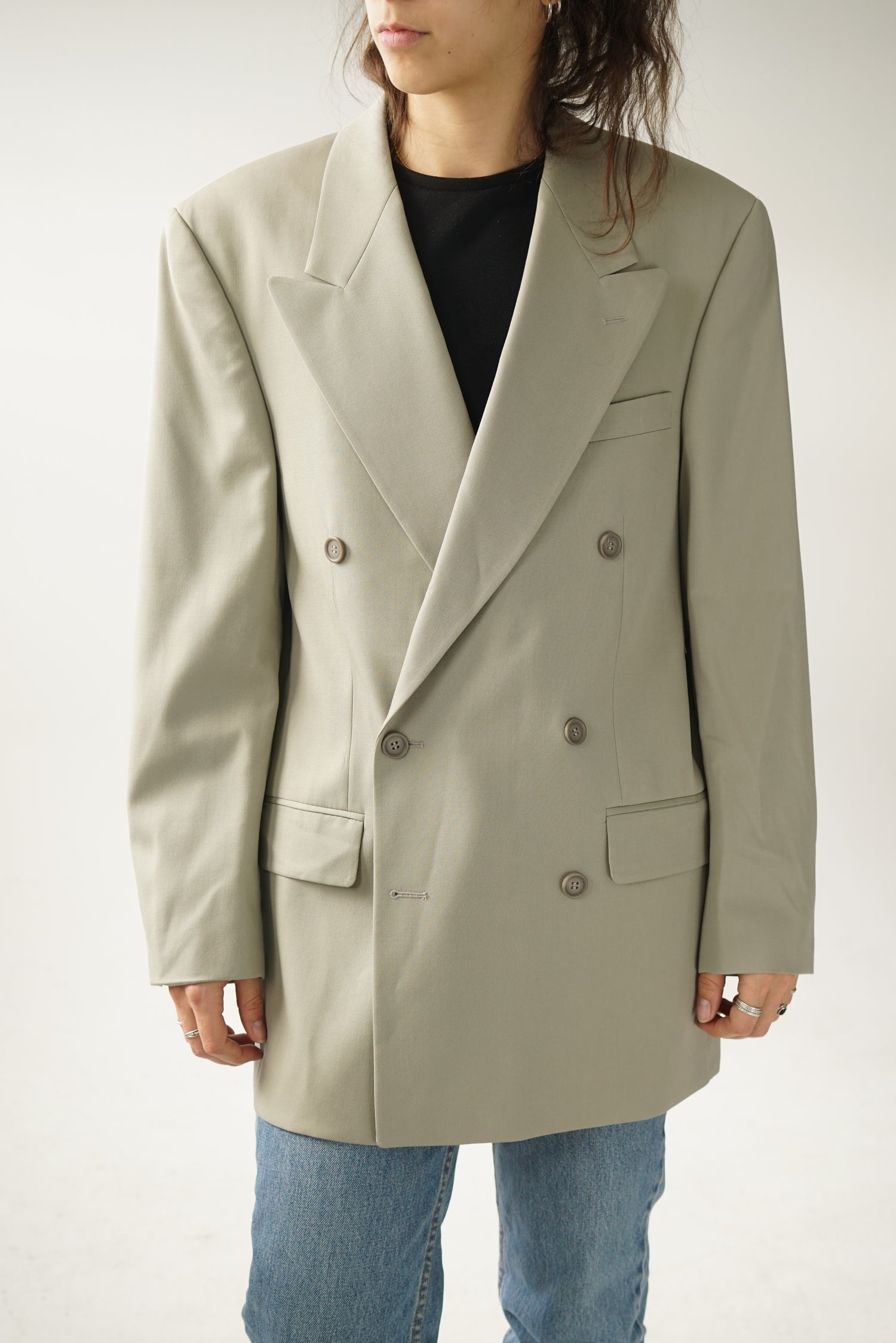 Beige new wool jacket