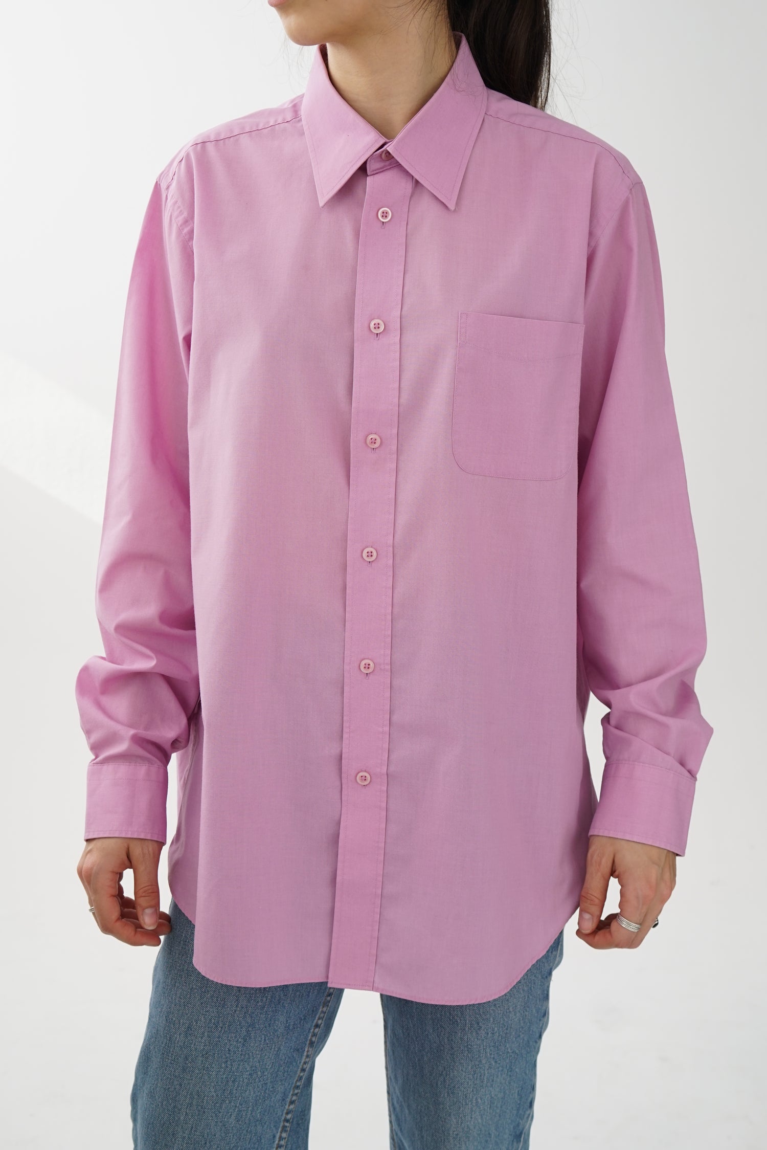 Chemise vintage lila pour femme taille S-M (Small homme)