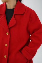 Load image into Gallery viewer, Manteau de printemps en laine Bernardo rouge taille S-M
