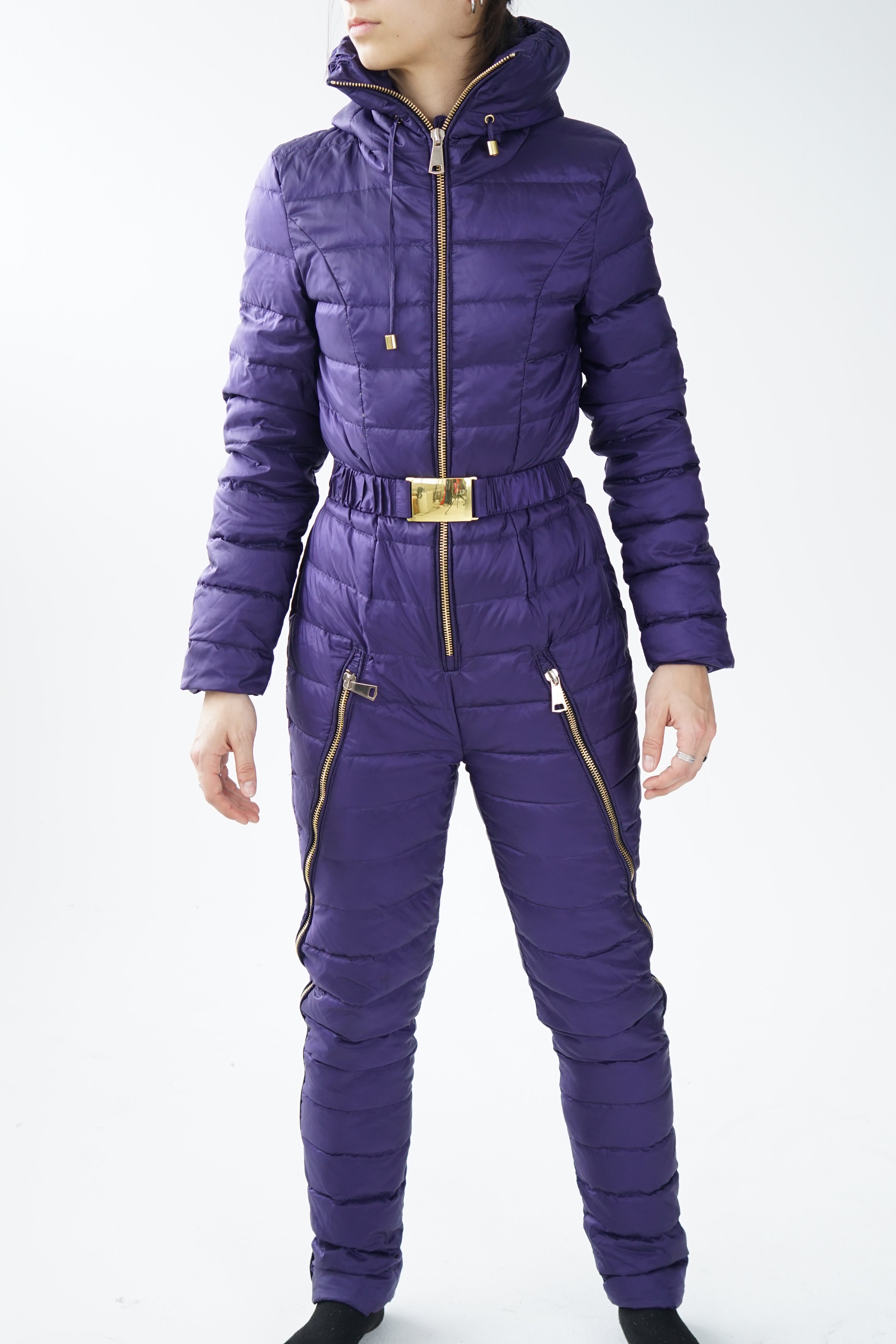 One piece Saenshing ski suit down snow suit for women size 8 10 Ribotti Vintage