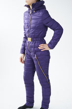 Charger l&#39;image dans la galerie, One piece Saenshing ski suit, snow suit en duvet pour femme taille 8-10
