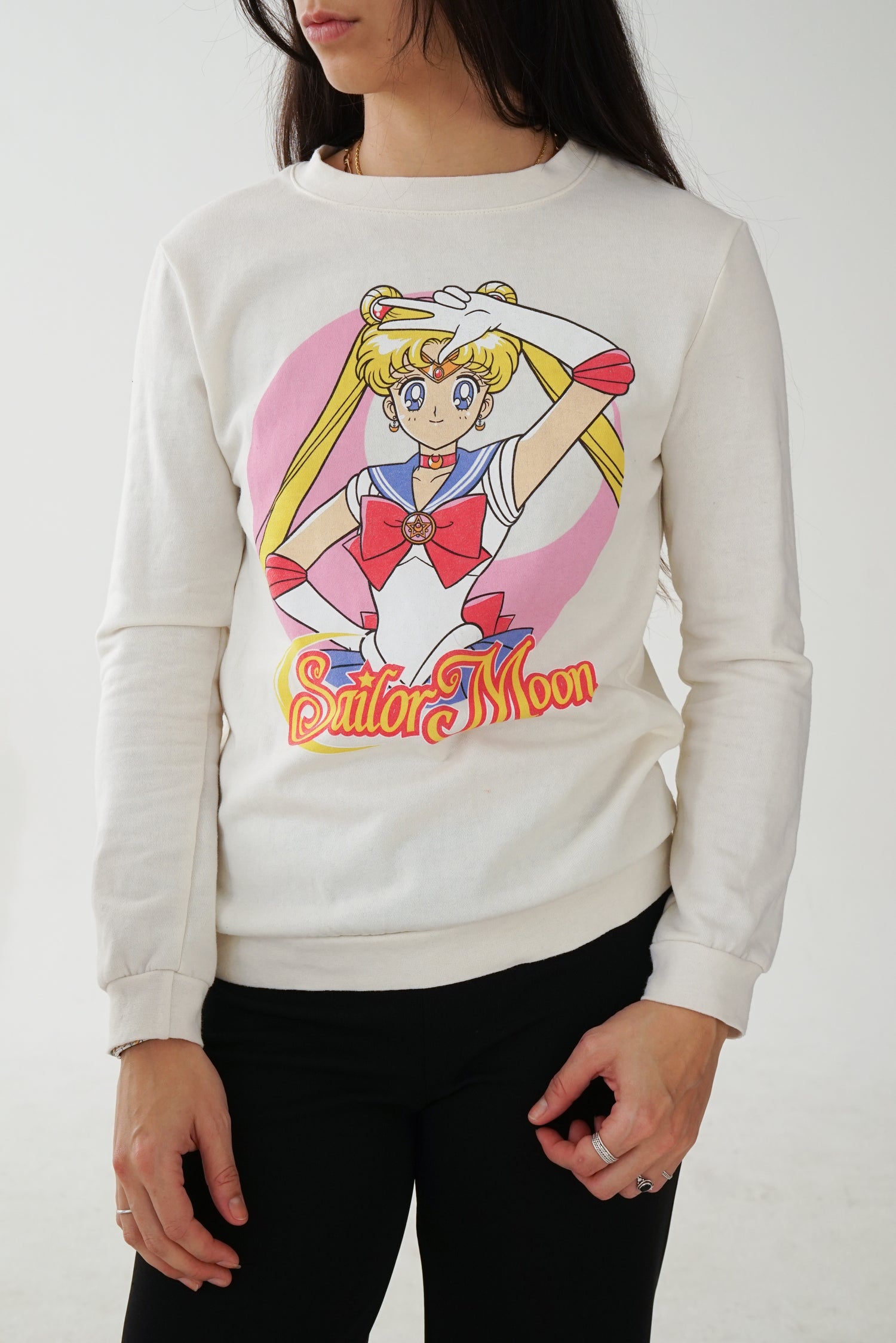Crewneck vintage  Sailor Moon blanc off-white unisexe taille XS