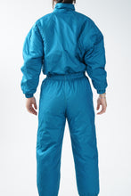 Charger l&#39;image dans la galerie, One piece vintage Ozone ski suit, snow suit turquoise unisex taille S-M (16ans)
