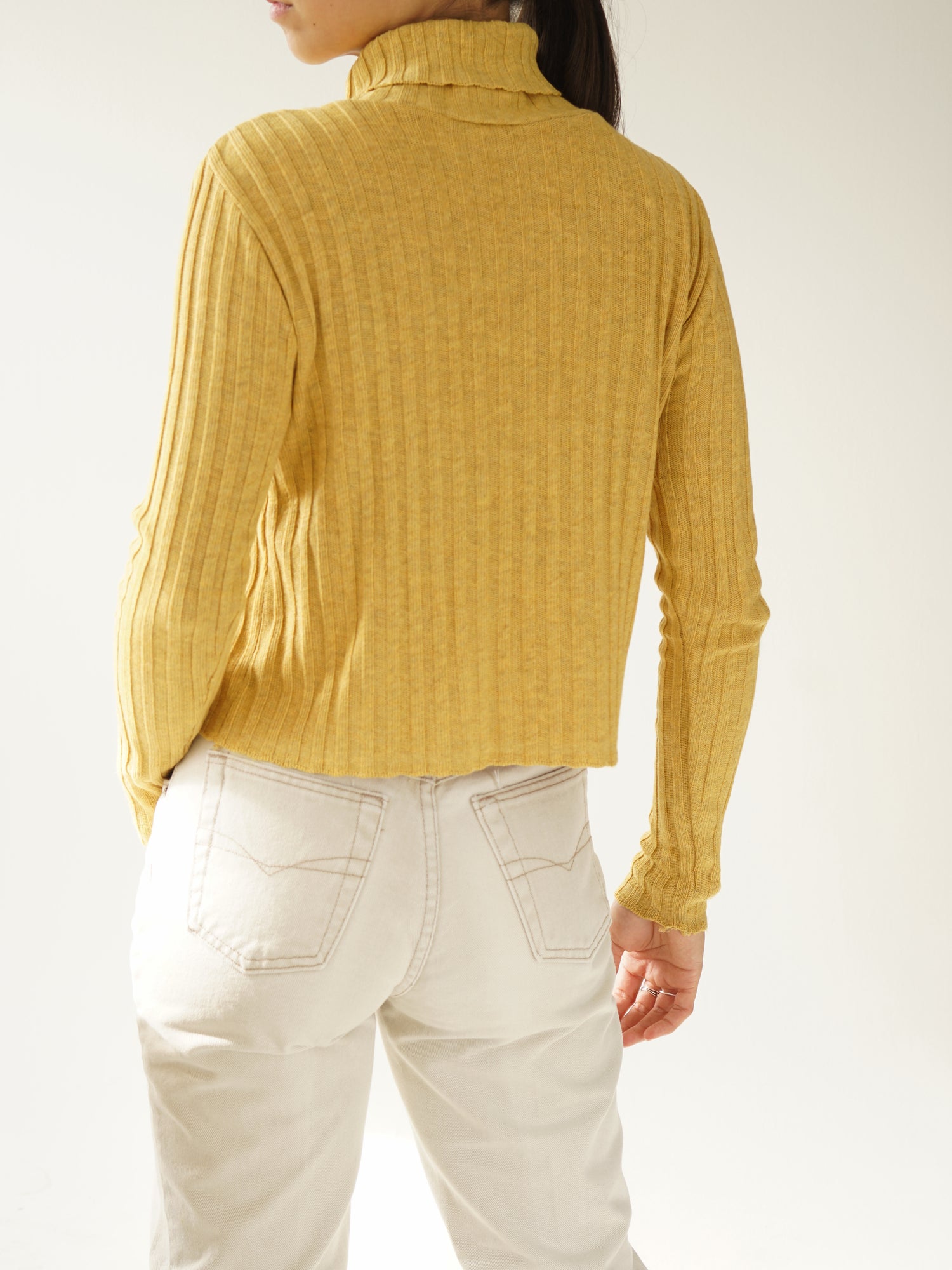 Col roulé vintage jaune Ilanco taille