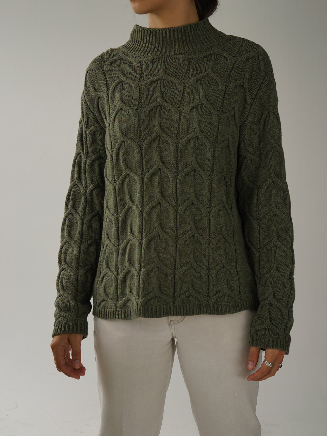 Khaki Parkhurst sweater made in Canada