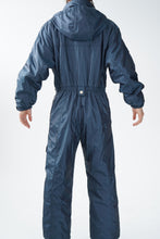 Load image into Gallery viewer, One piece Nils ski suit, metallic dark blue quality snow suit size 14
