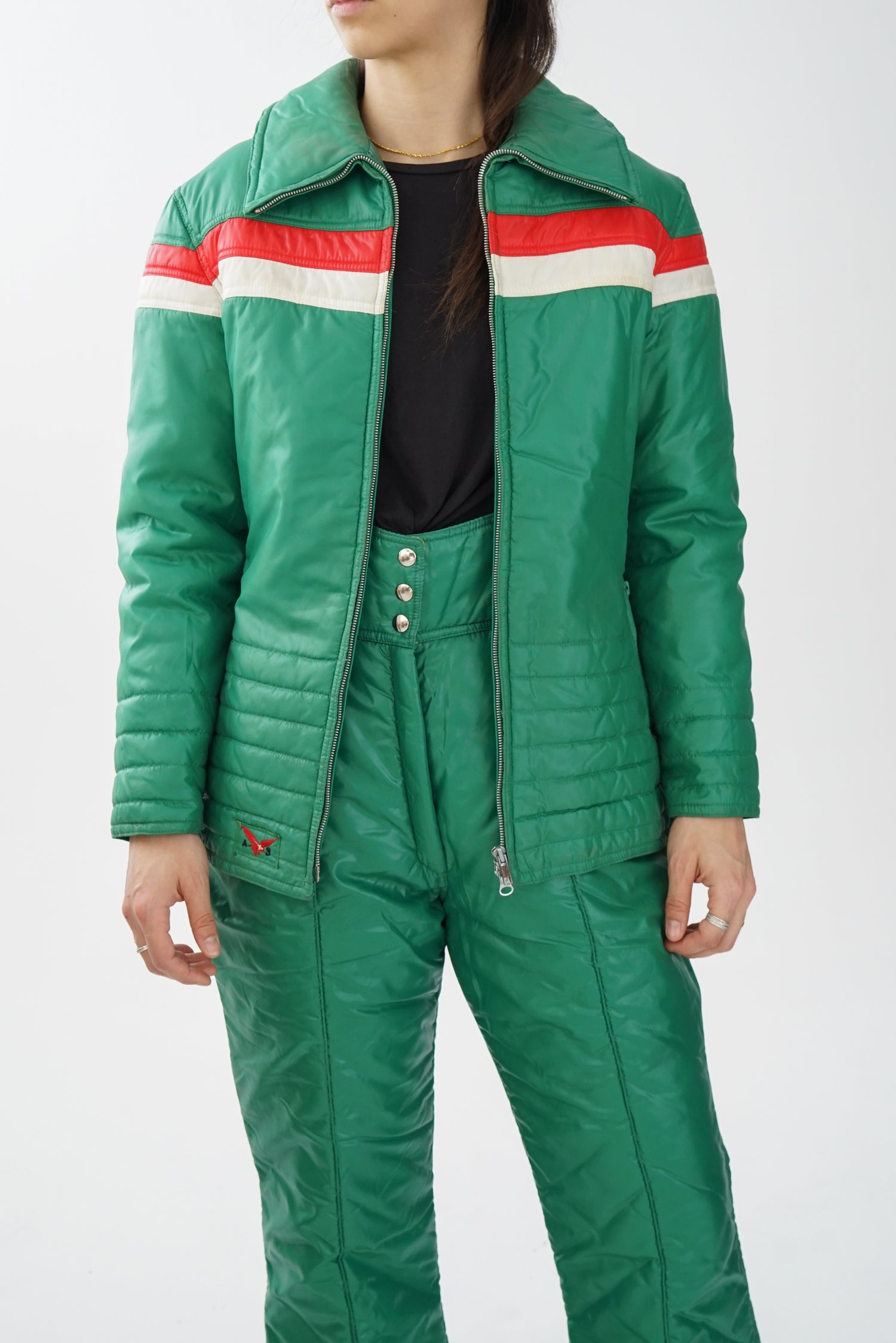 Deux pièces vintage Americana vert unisex taille S-M