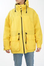 Load image into Gallery viewer, Yellow raincoat with fleece interior M

