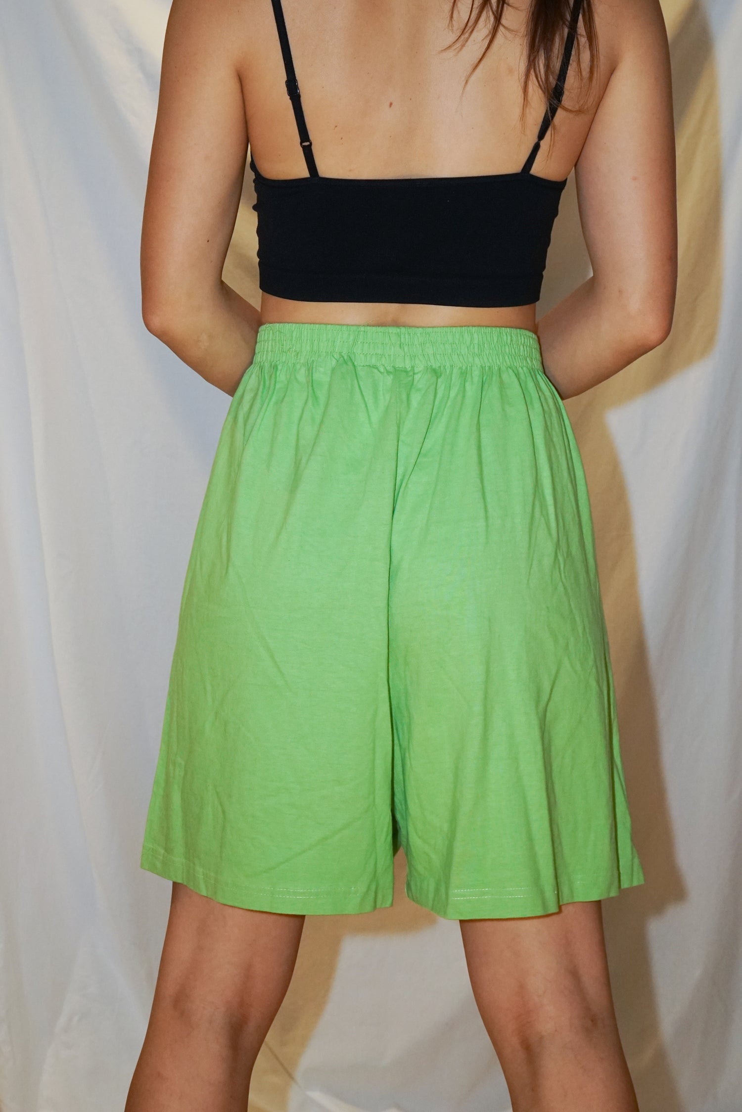 Short en coton Essential Elements vert pâle taille XL