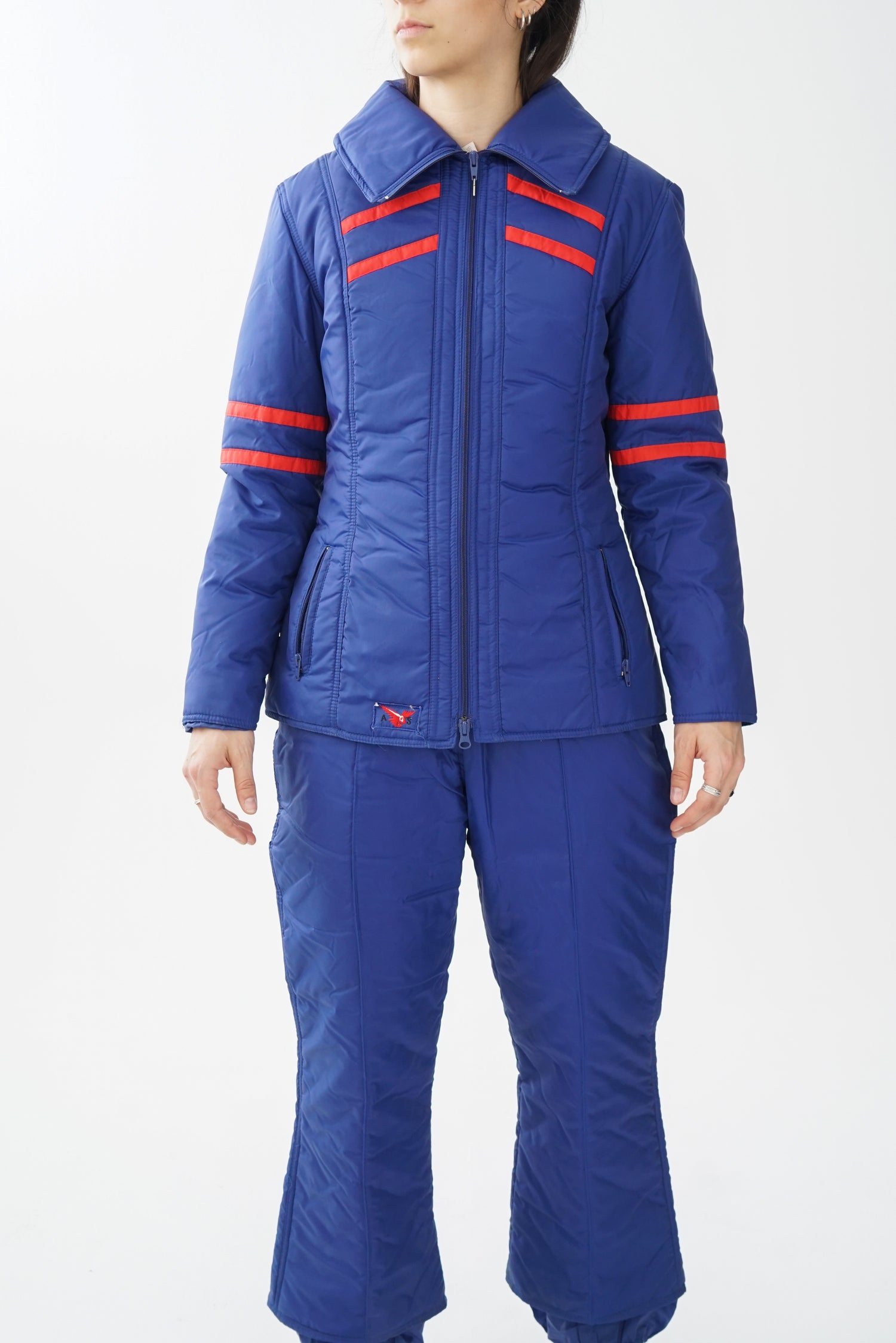 Deux pièces vintage 70s Americana bleu unisex taille S-M