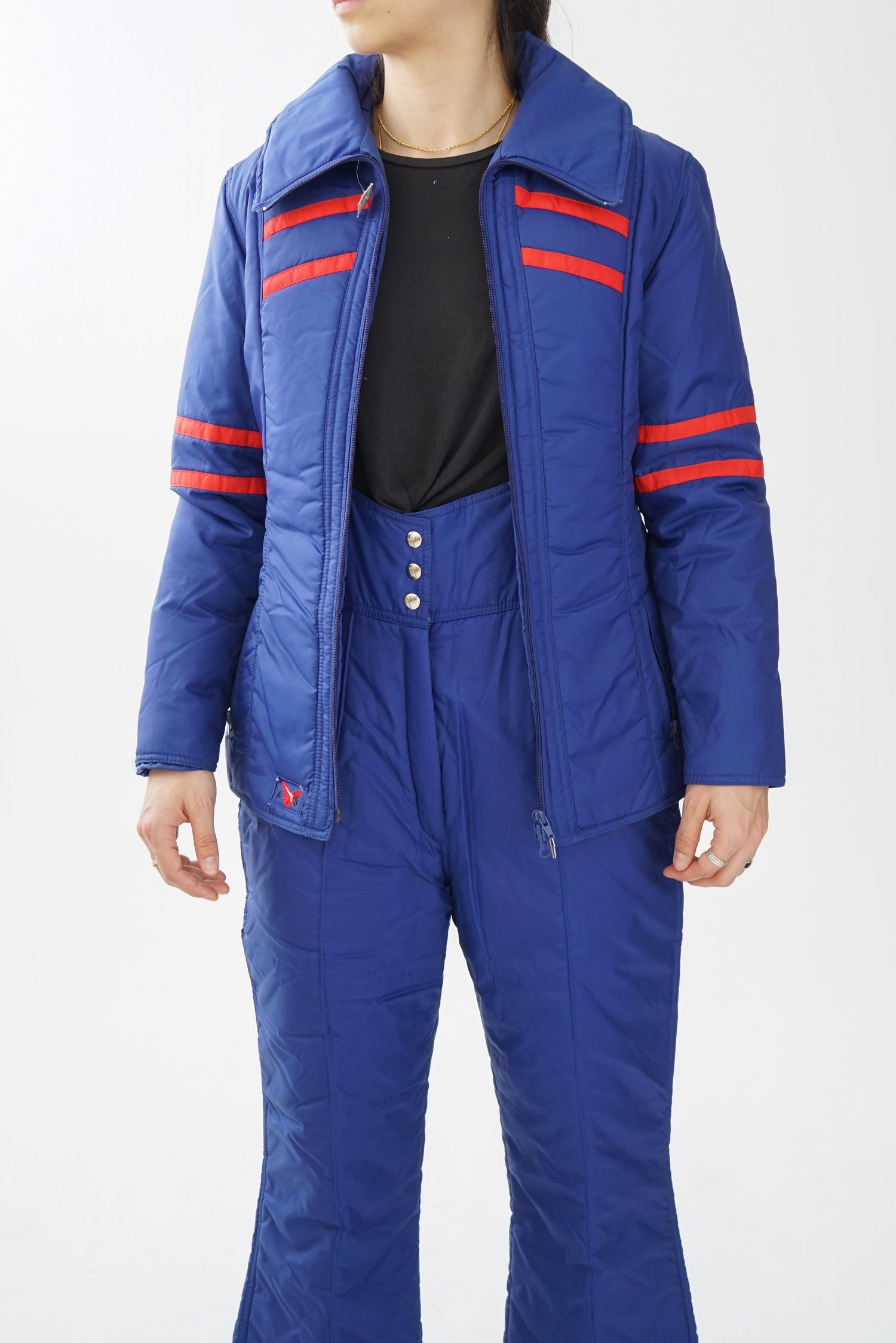 Deux pièces vintage 70s Americana bleu unisex taille S-M