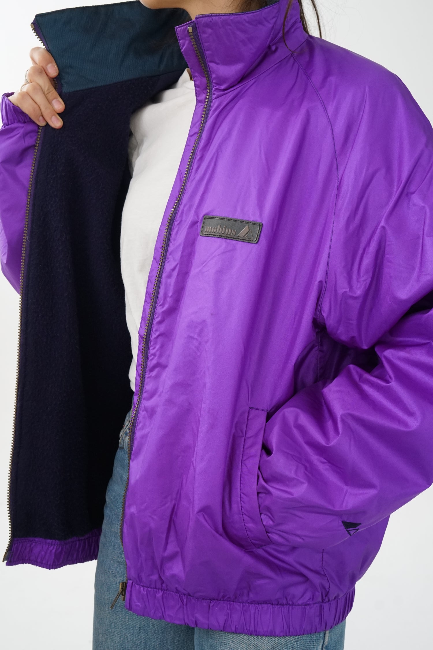 Manteau léger Mobius mauve métallique int en polar pour homme taille 40 (M)