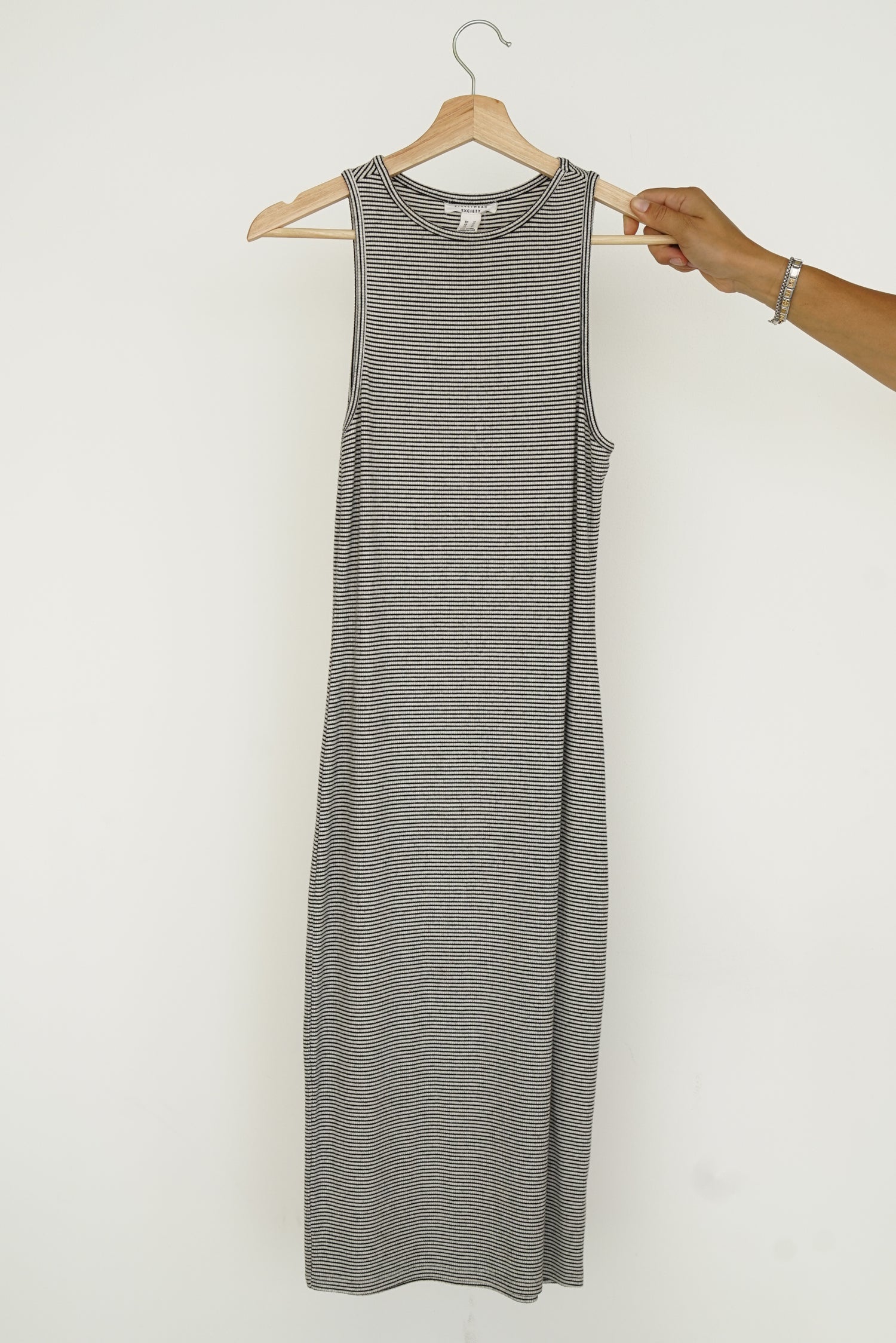 Robe longue en coton ligné Streetwear Society