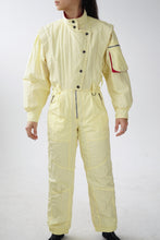 Load image into Gallery viewer, One piece ski suit Kaelin jaune, snow suit vintage pour femme taille 8 (S)
