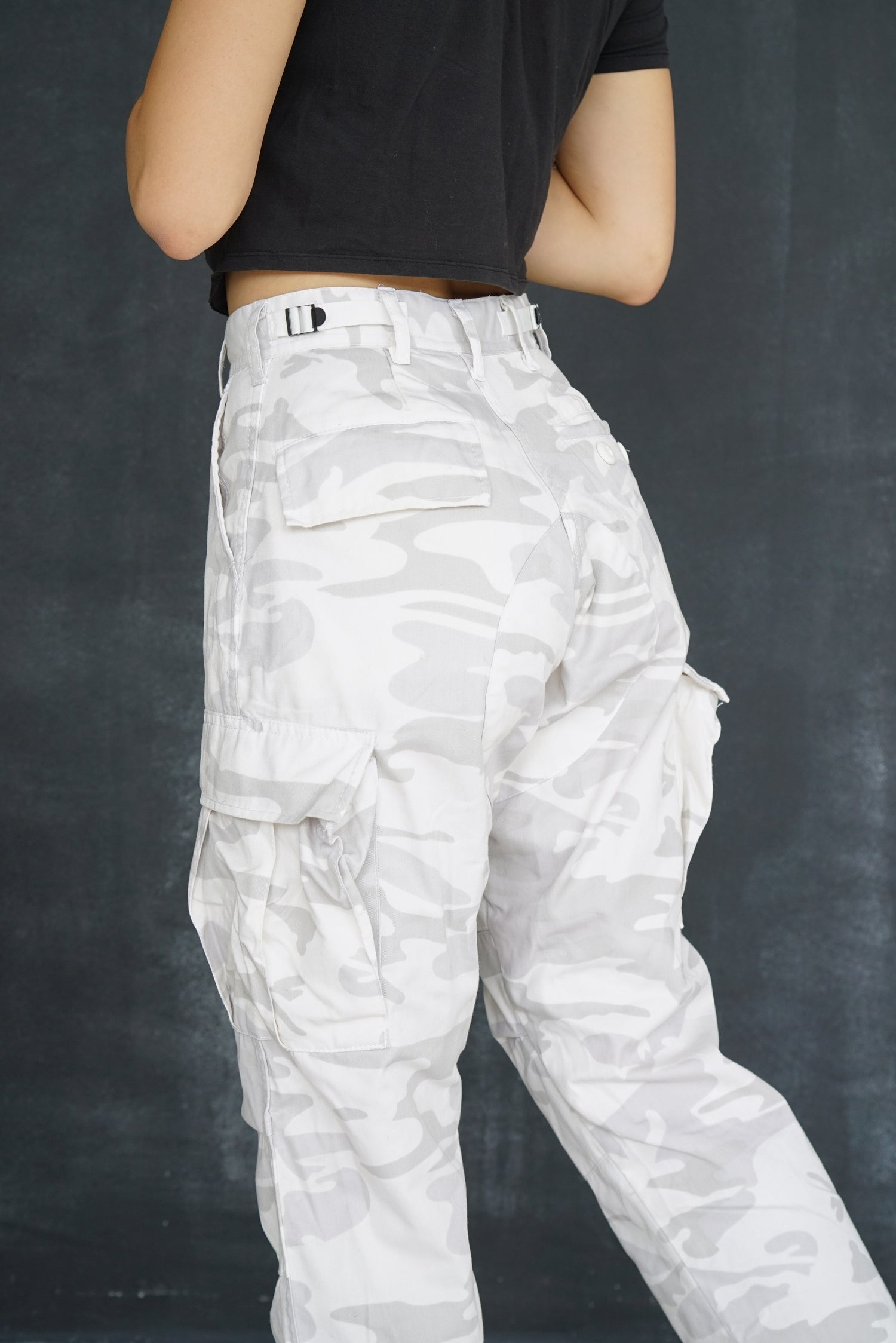 Pantalon cargo camouflage blanc unisexe XS-XXL