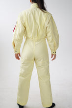 Load image into Gallery viewer, One piece ski suit Kaelin jaune, snow suit vintage pour femme taille 8 (S)
