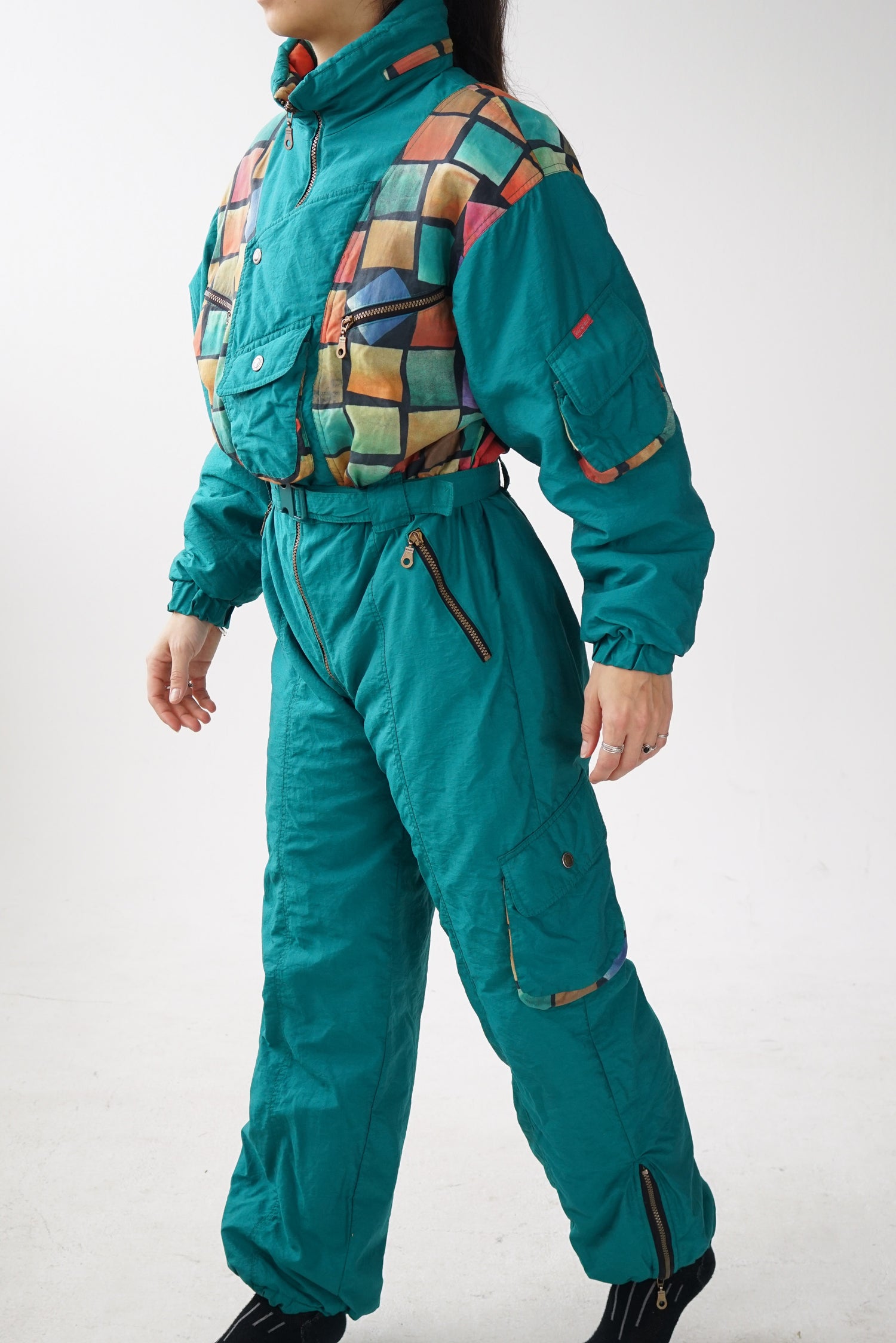Impidimpi one piece avec petite bande épaule turquoise M-L