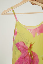 Load image into Gallery viewer, Robe romantique réversible verte avec fleur rose et rouge taille S
