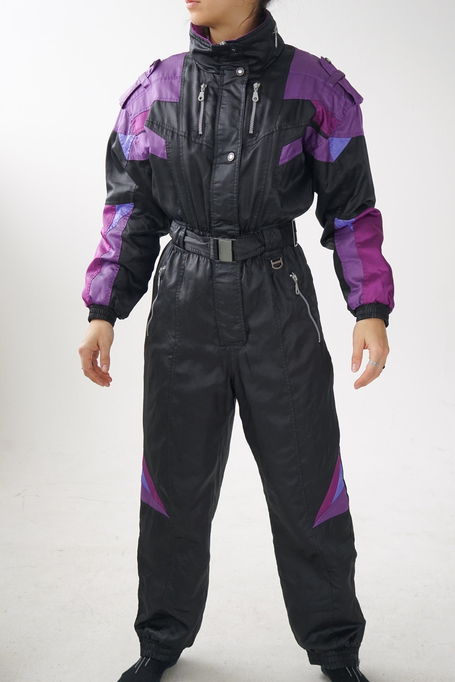 Touch 9 one piece de ski -doo shiny noir/mauve unisexe T.12 (S-M)