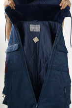 Load image into Gallery viewer, Boys one piece ski col poilu bleu/bourgogne unisexe T.18 (M)
