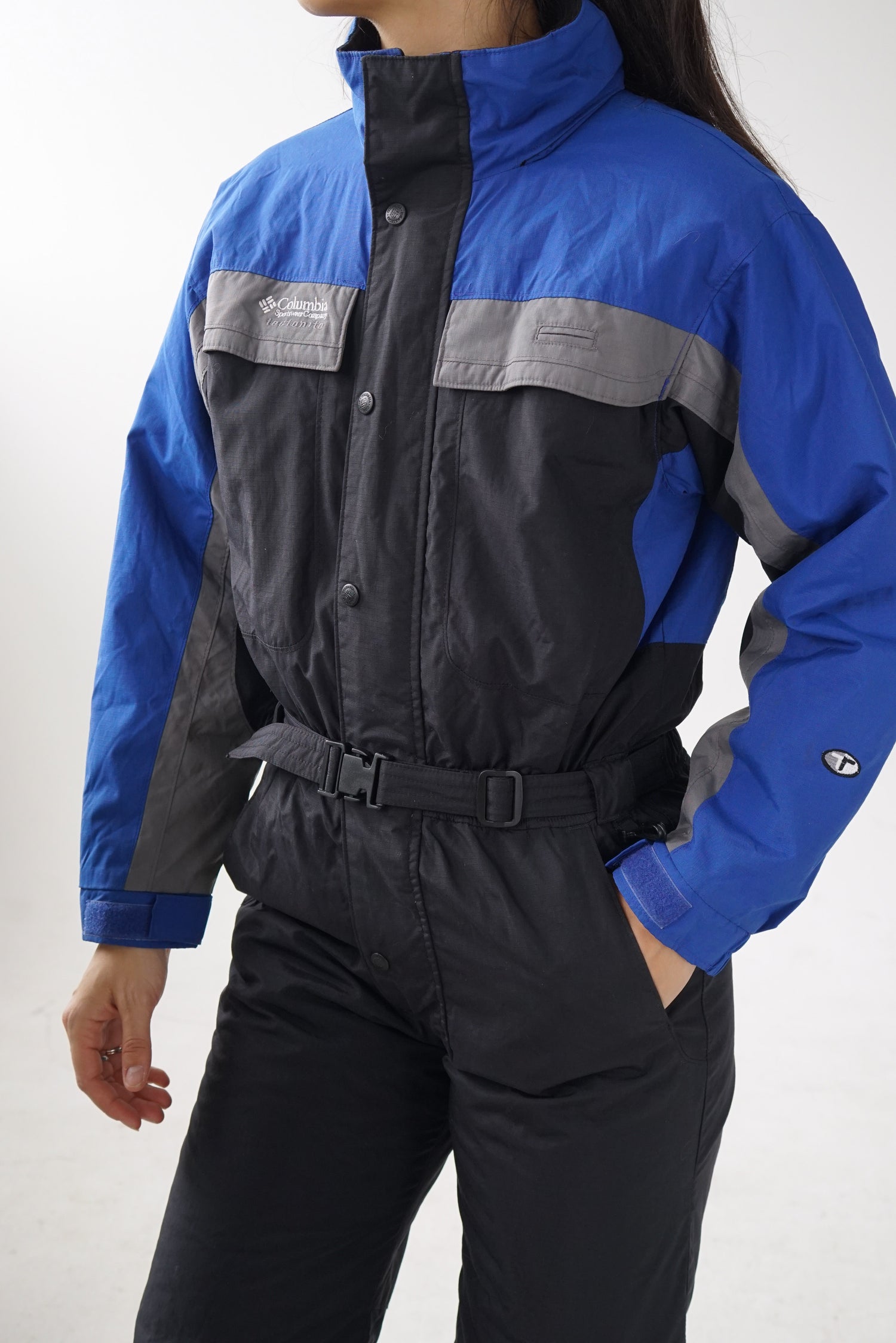 Columbia one piece de ski tectonite bleu/noir T.14/16