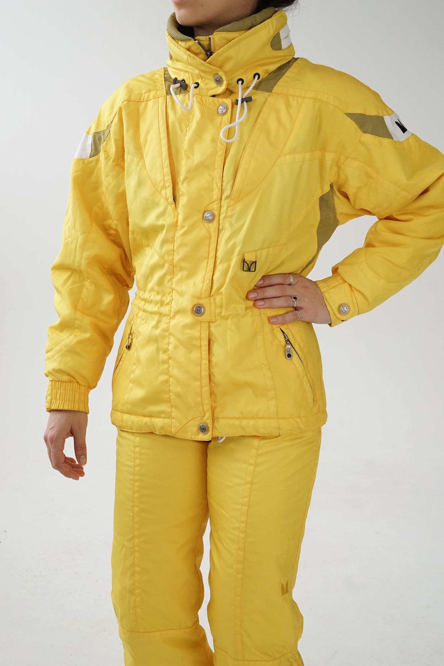 Ensemble de ski vintage Couloir jaune pour femme taille 6 (XS)