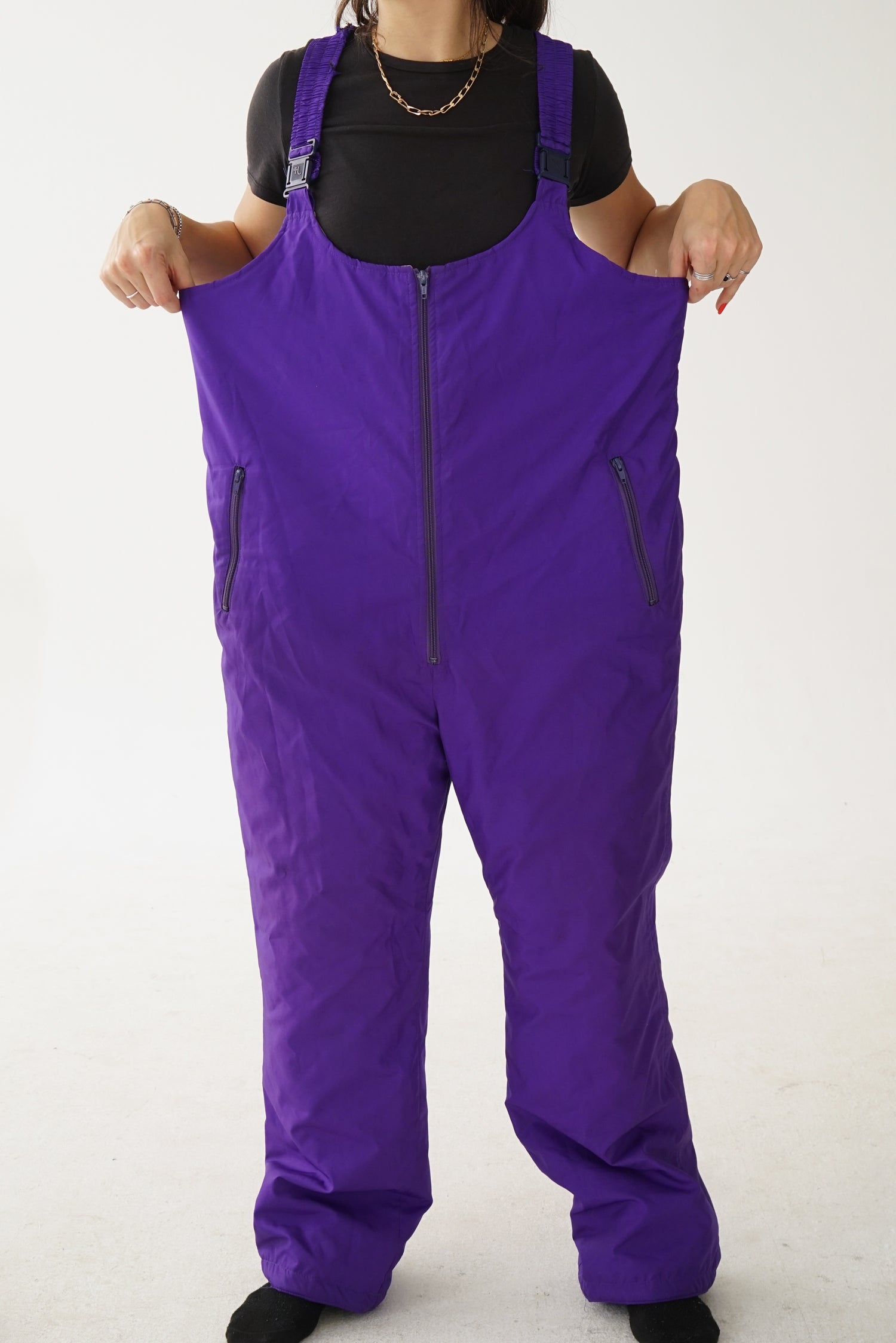 Salopette vintage mauve fluo unisexe taille 40 (XL)