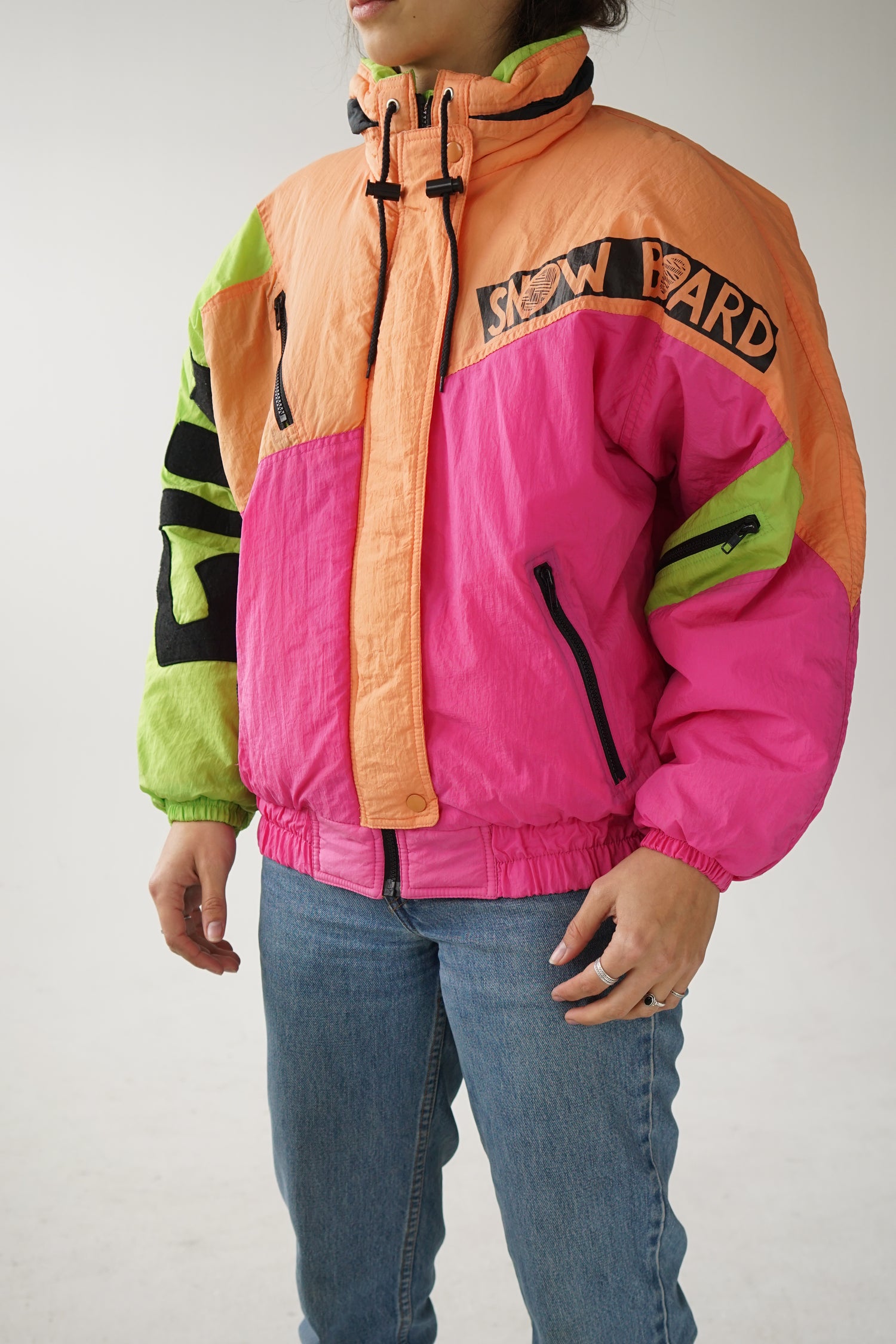 Manteau 80s fluo Sky Ice dead stock medium