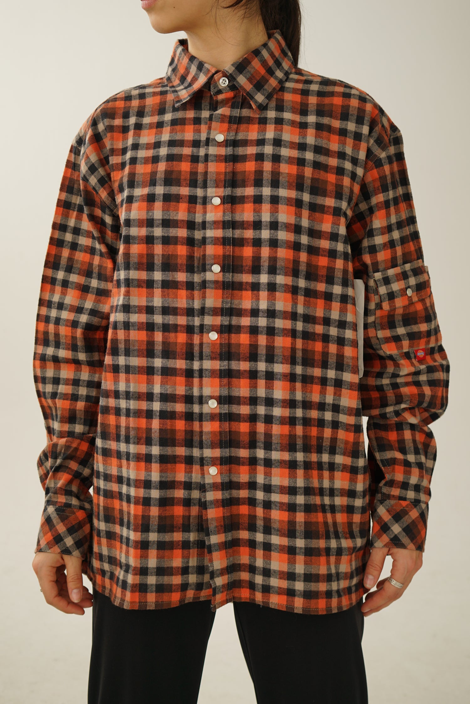 Dead stock Dickies carrot flannel shirt L