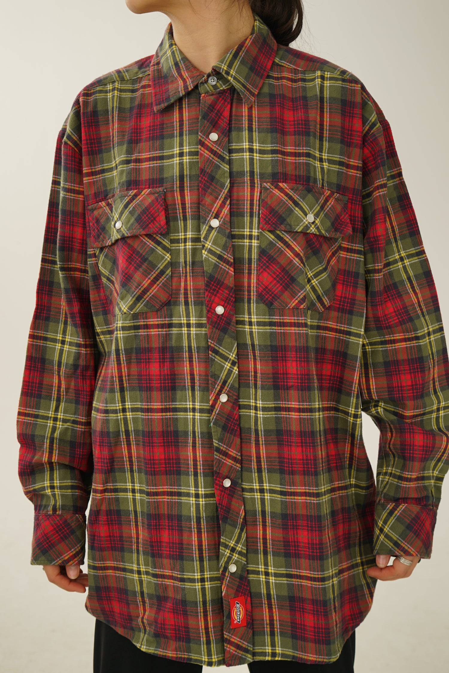 Dead stock Dickies tartan flannel shirt L